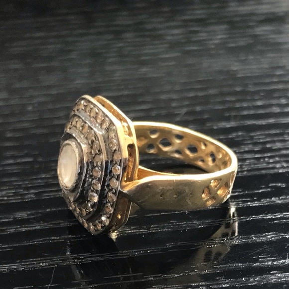 Lisa Robertson Ring Quartz and White Zircon Size 5 - Picture 2 of 7